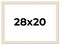 28x20 Wide Barnwood Picture Frame with UV-Resistant Acrylic & Acid Free Backing, Available in 6 Paint Finishes - Grey, Brown, White, and Black